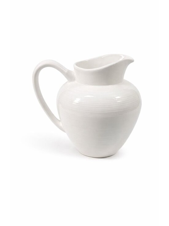 Fapor Portugal Other - Ironstone Ceramic Pitcher White Ribbed Beehive Fapor Portugal Textured Stoneware
